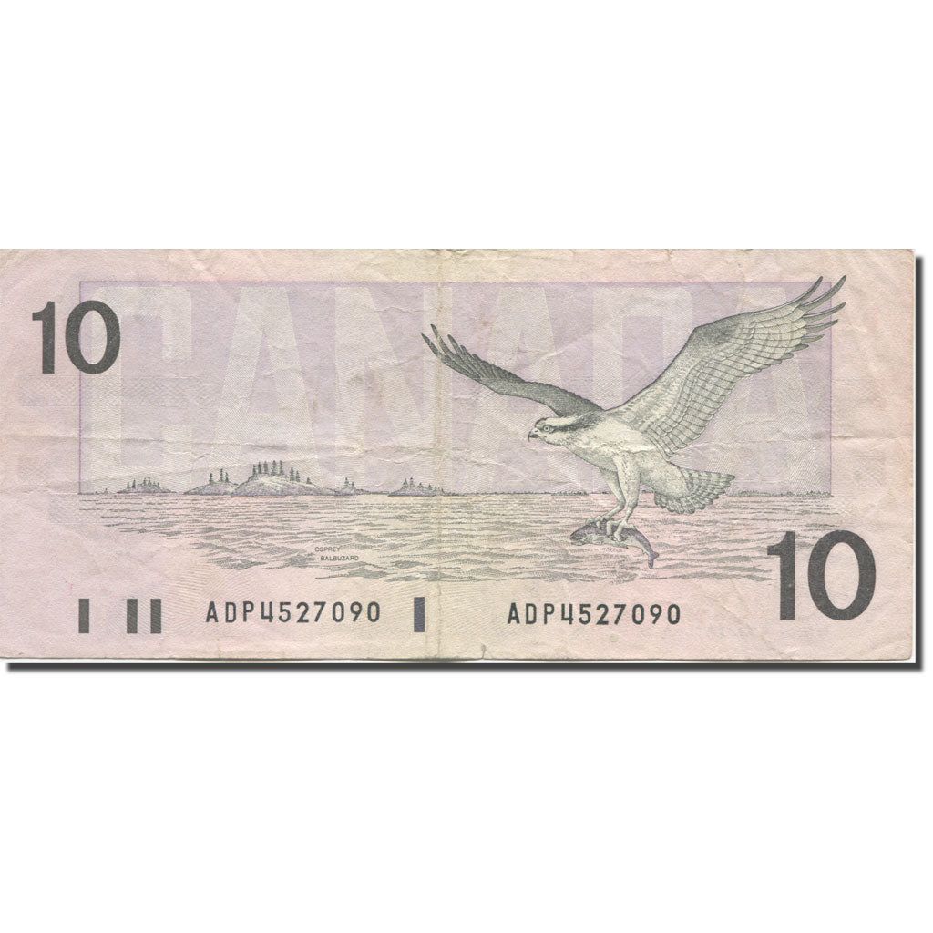 Banknot, Canada, 10 Dollars, 1989, KM:96b, AU(50-53)
