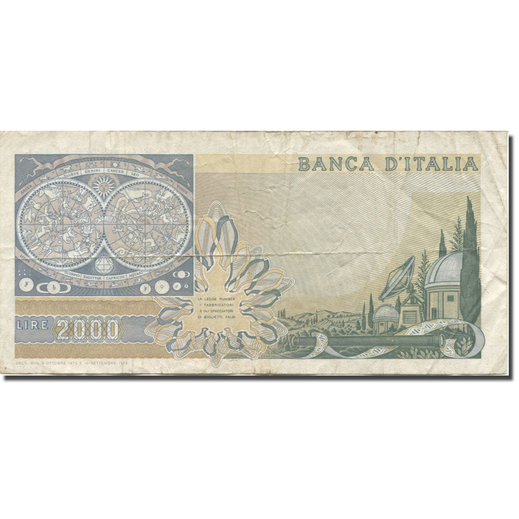 Banconote, Italia, 2000 Lire, 1973, 1973-10-08, KM:103a, BB