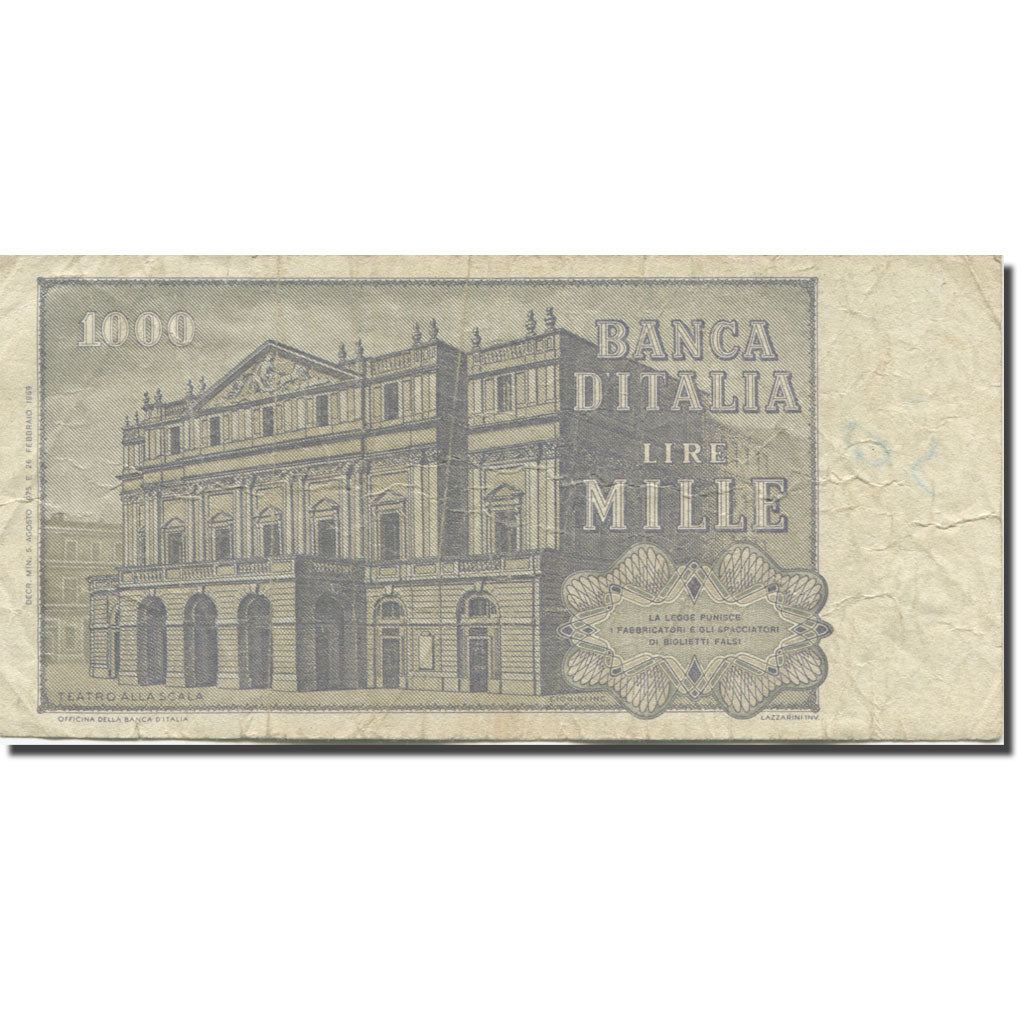 Biljet, Italië, 1000 Lire, 1973, 1973-02-15, KM:101c, B