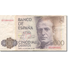 Biljet, Spanje, 5000 Pesetas, 1979, 1979-10-23, KM:160, TTB+