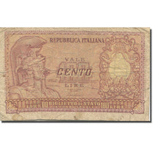 Banknote, Italy, 100 Lire, 1951, 1951-12-31, KM:92b, VF(20-25)