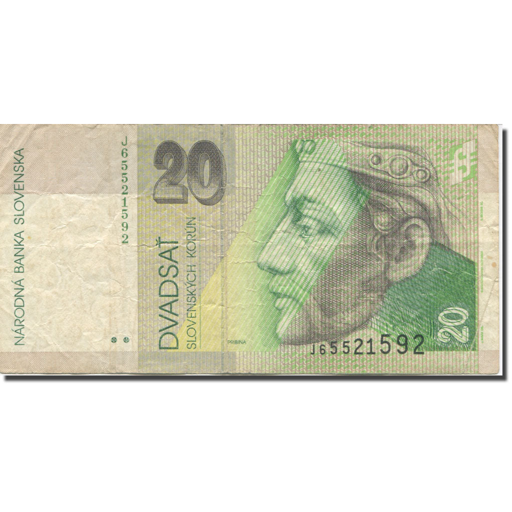 Banknote, Slovakia, 20 Korun, 1993-2006, KM:20e, VF(30-35)
