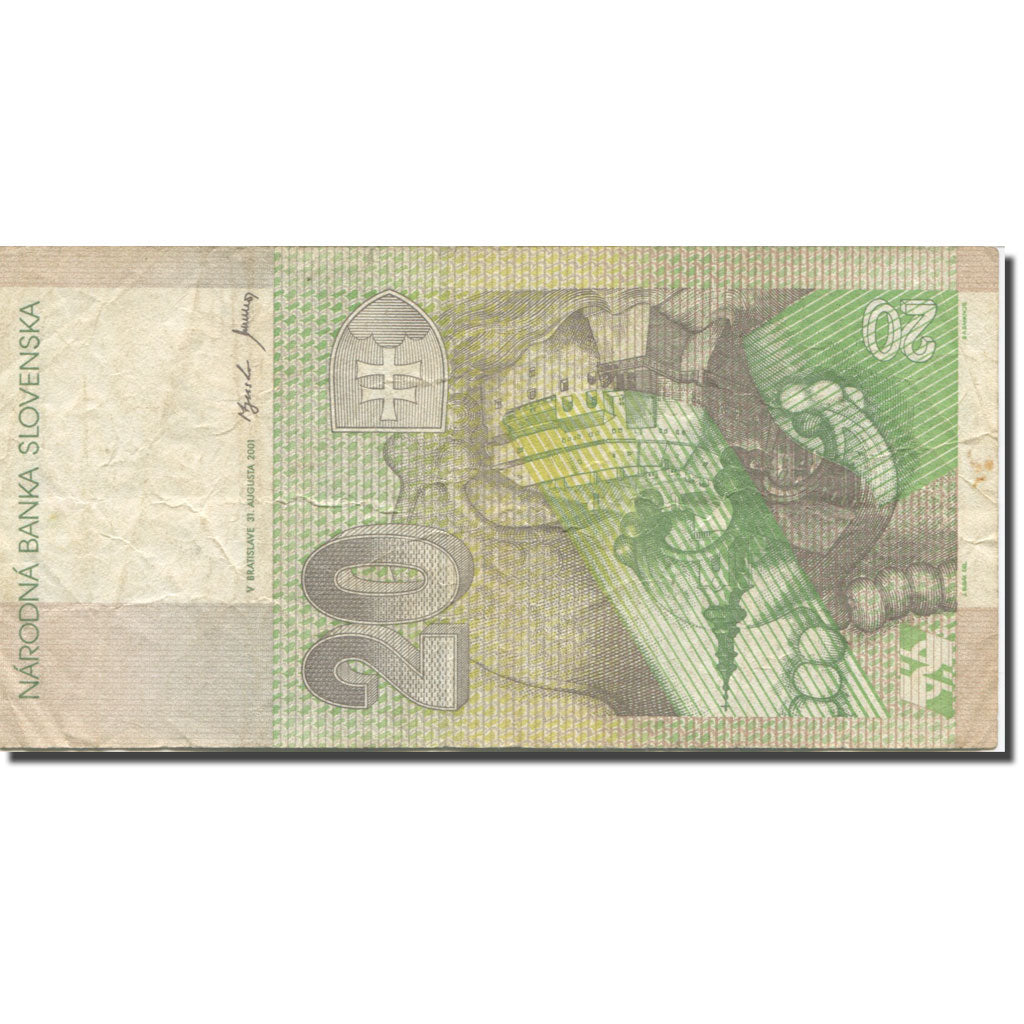 Banknote, Slovakia, 20 Korun, 1993-2006, KM:20e, VF(30-35)