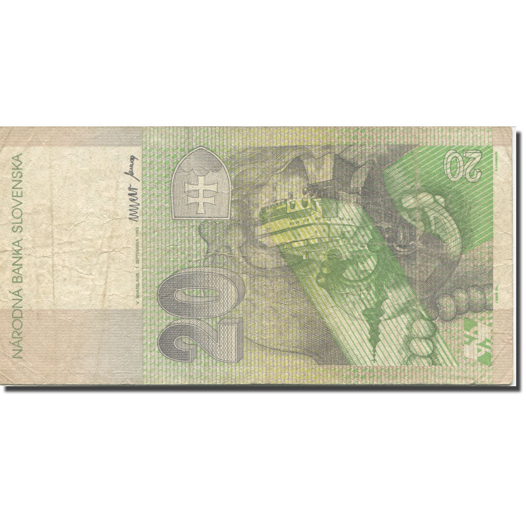 Banknote, Slovakia, 20 Korun, 1993-2006, KM:20a, VF(30-35)