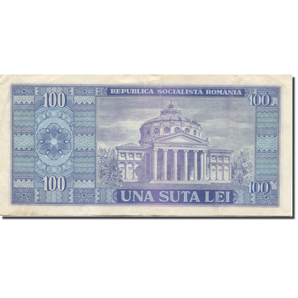 Biljet, Roemenië, 100 Lei, 1966, KM:97a, TTB