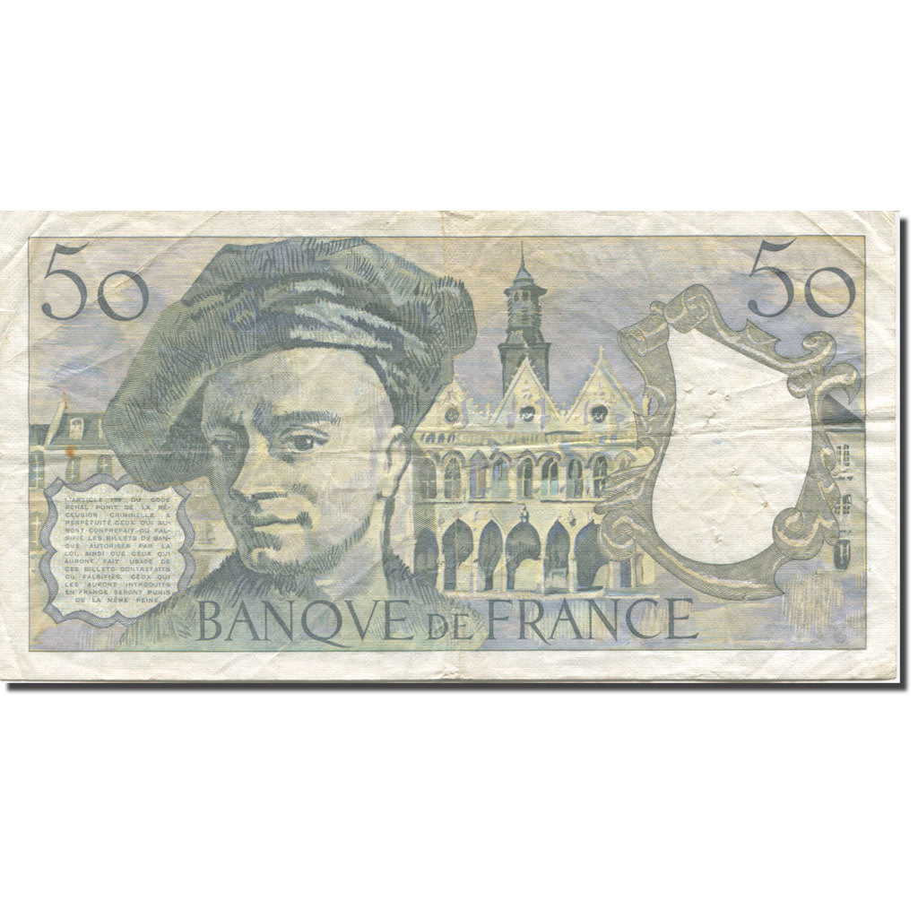 França, 50 Francs, Quentin de La Tour, 1976, AU(50-53), Fayette:67.1, KM:152a