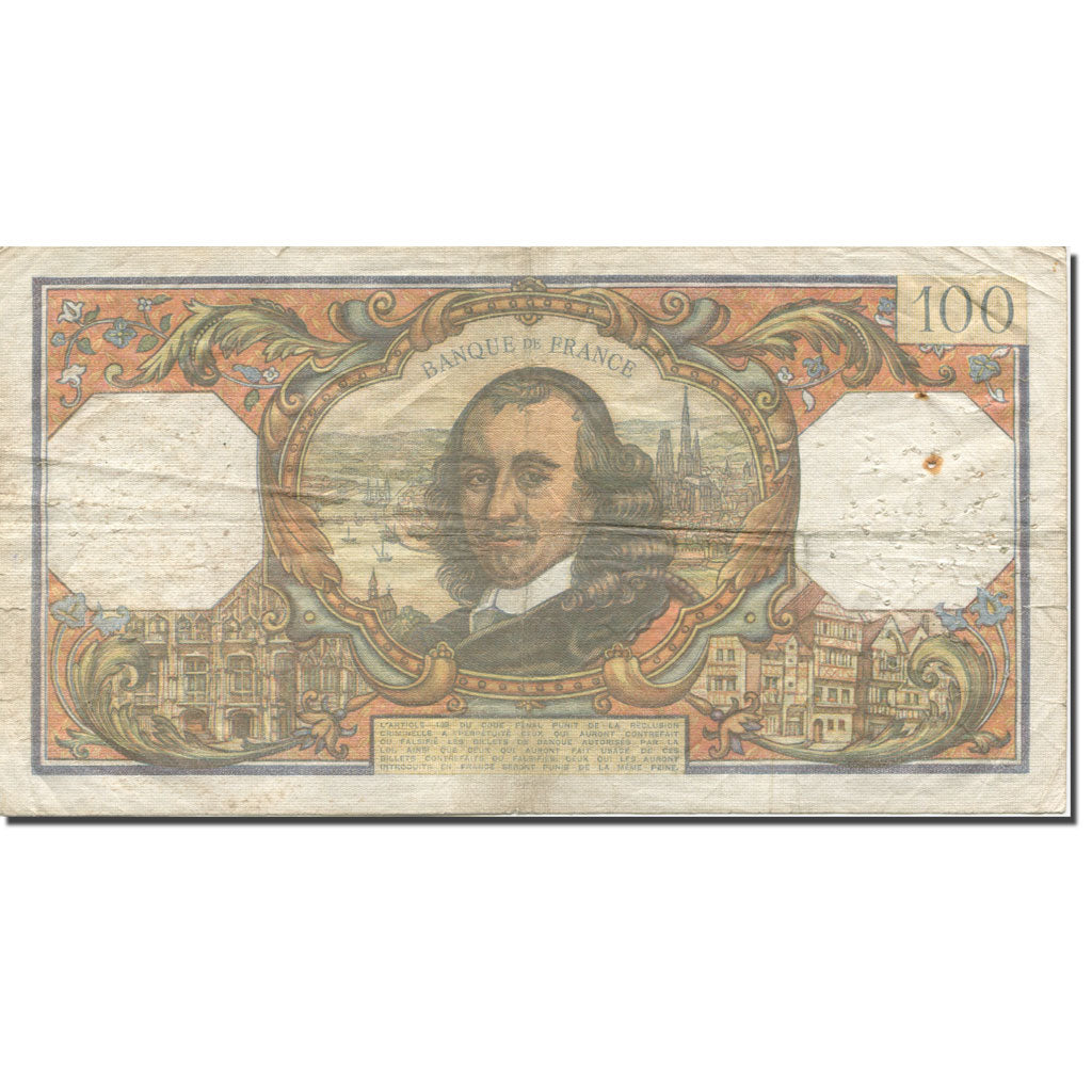 Frankreich, 100 Francs, Corneille, 1969, 1969-06-05, S+, Fayette:65.27, KM:149c