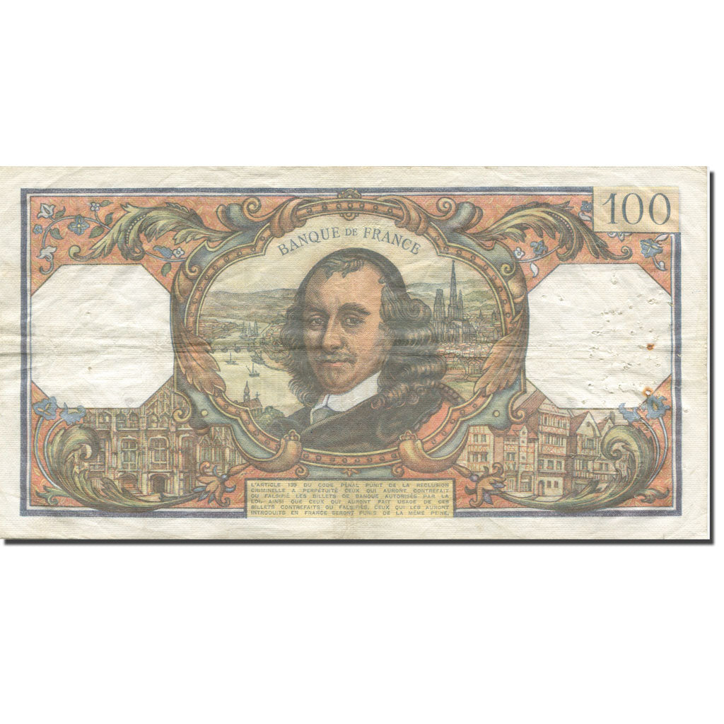 Frankreich, 100 Francs, Corneille, 1972, 1972-10-05, S+, Fayette:65.40, KM:149d