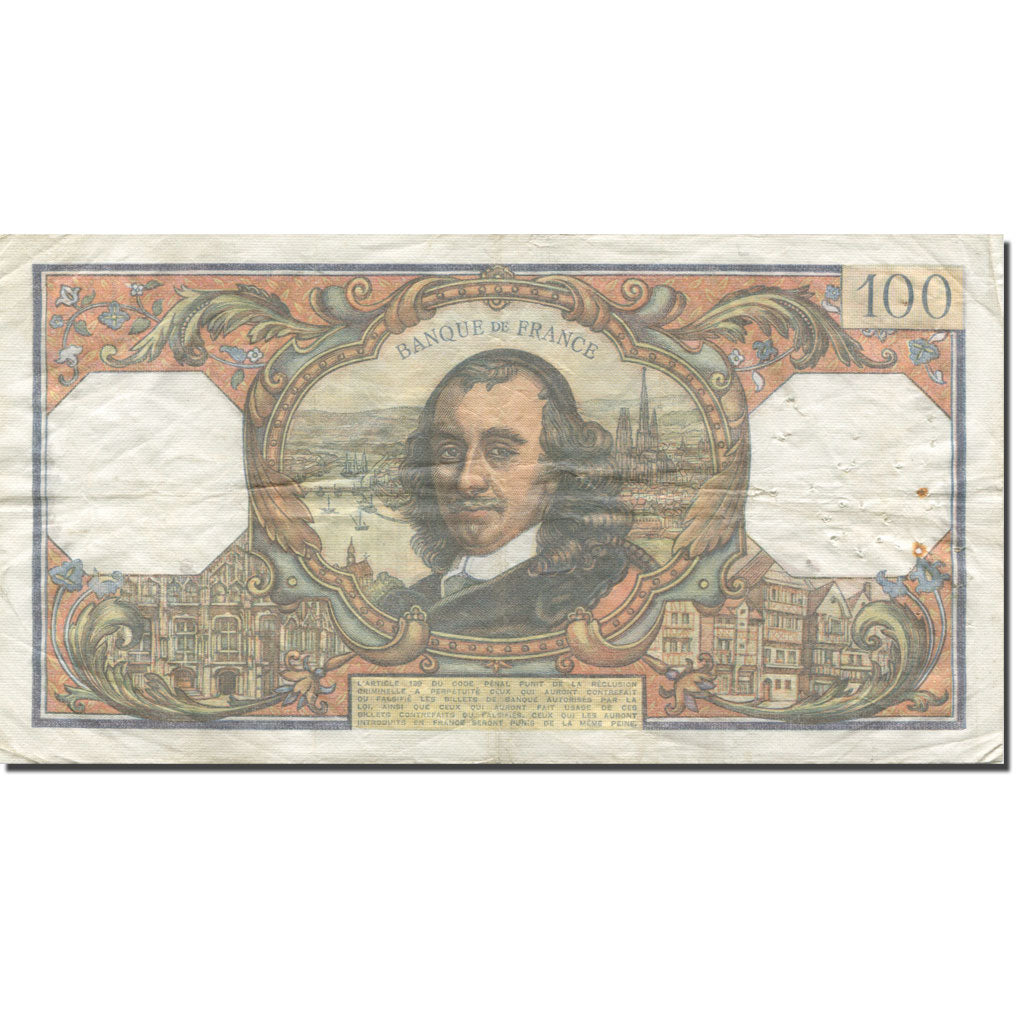 Francia, 100 Francs, Corneille, 1973, 1973-05-03, MB+, Fayette:65.42, KM:149d