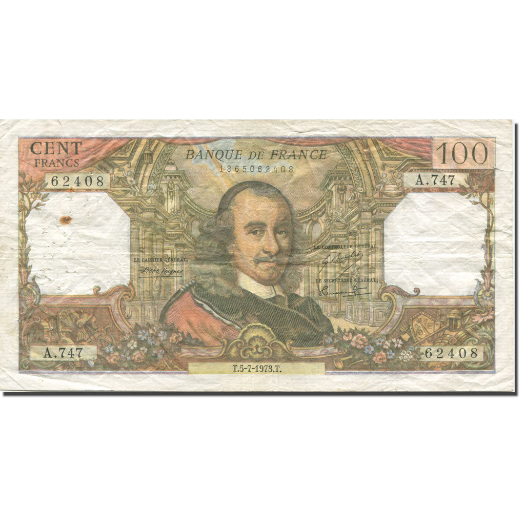 Frankreich, 100 Francs, Corneille, 1973, 1973-07-05, SS, Fayette:65.43, KM:149d