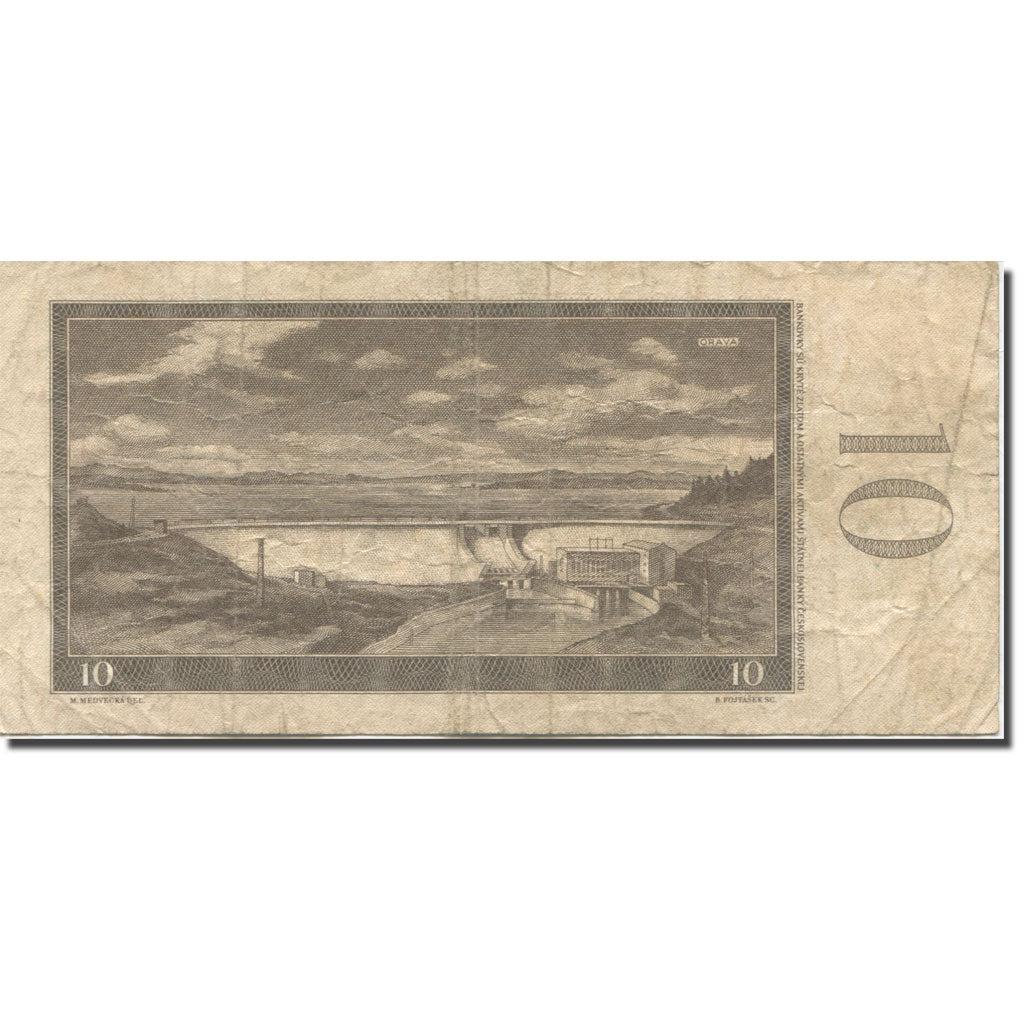 Banknote, Czechoslovakia, 10 Korun, 1960, KM:88b, VF(20-25)