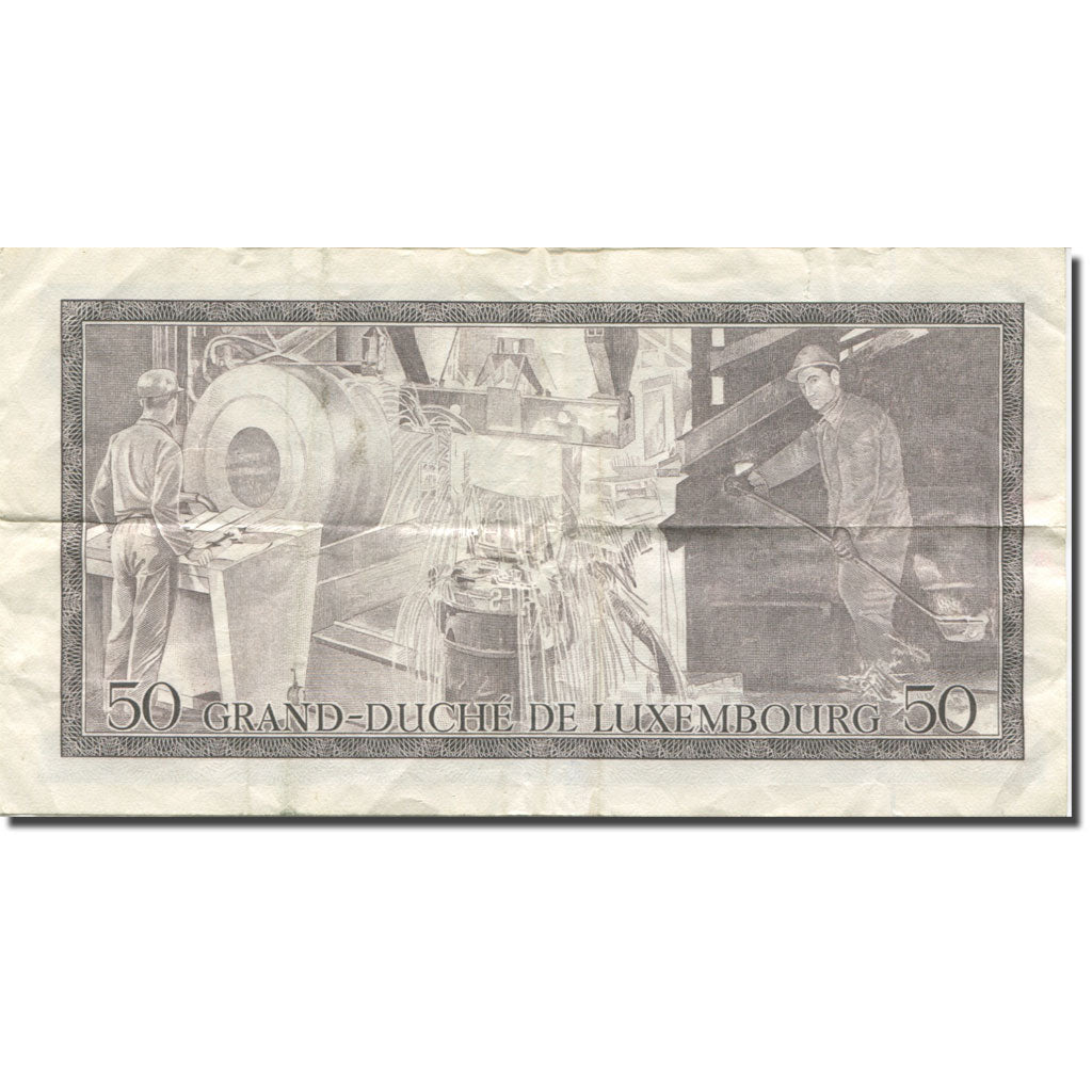 Banknote, Luxembourg, 50 Francs, 1972, 1972-08-25, KM:55b, EF(40-45)