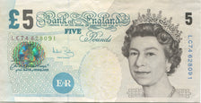 Geldschein, Großbritannien, 5 Pounds, 2004, KM:391c, VZ+