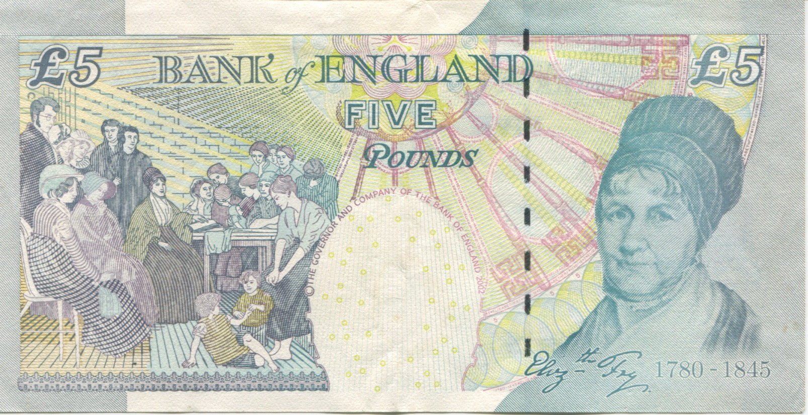 Geldschein, Großbritannien, 5 Pounds, 2004, KM:391c, VZ+