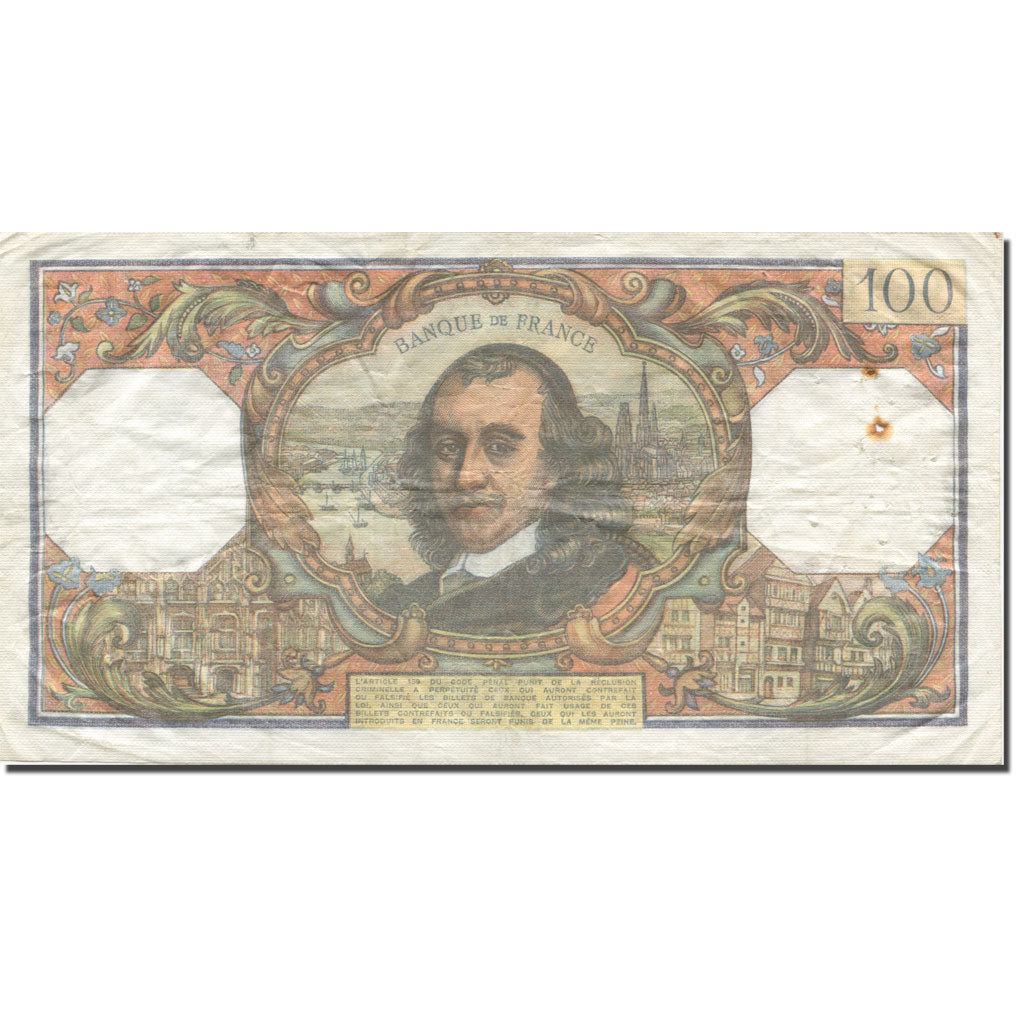 France, 100 Francs, Corneille, 1975, 1975-02-06, TB, Fayette:65.48, KM:149e
