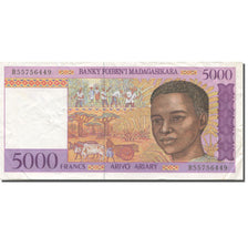 Banknote, Madagascar, 5000 Francs = 1000 Ariary, 1995, KM:78b, UNC(63)