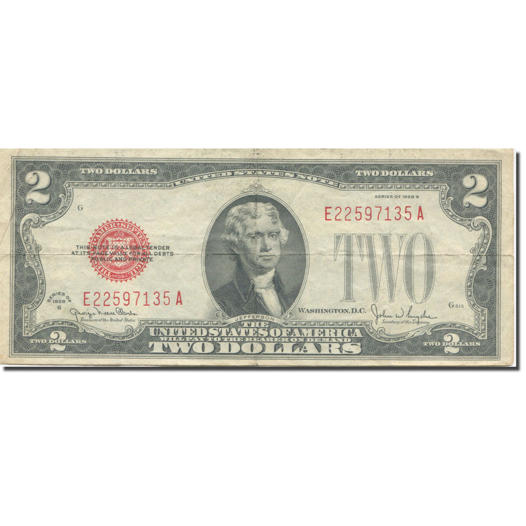 Banknote, United States, Two Dollars, 1928, KM:1620, VF(30-35)