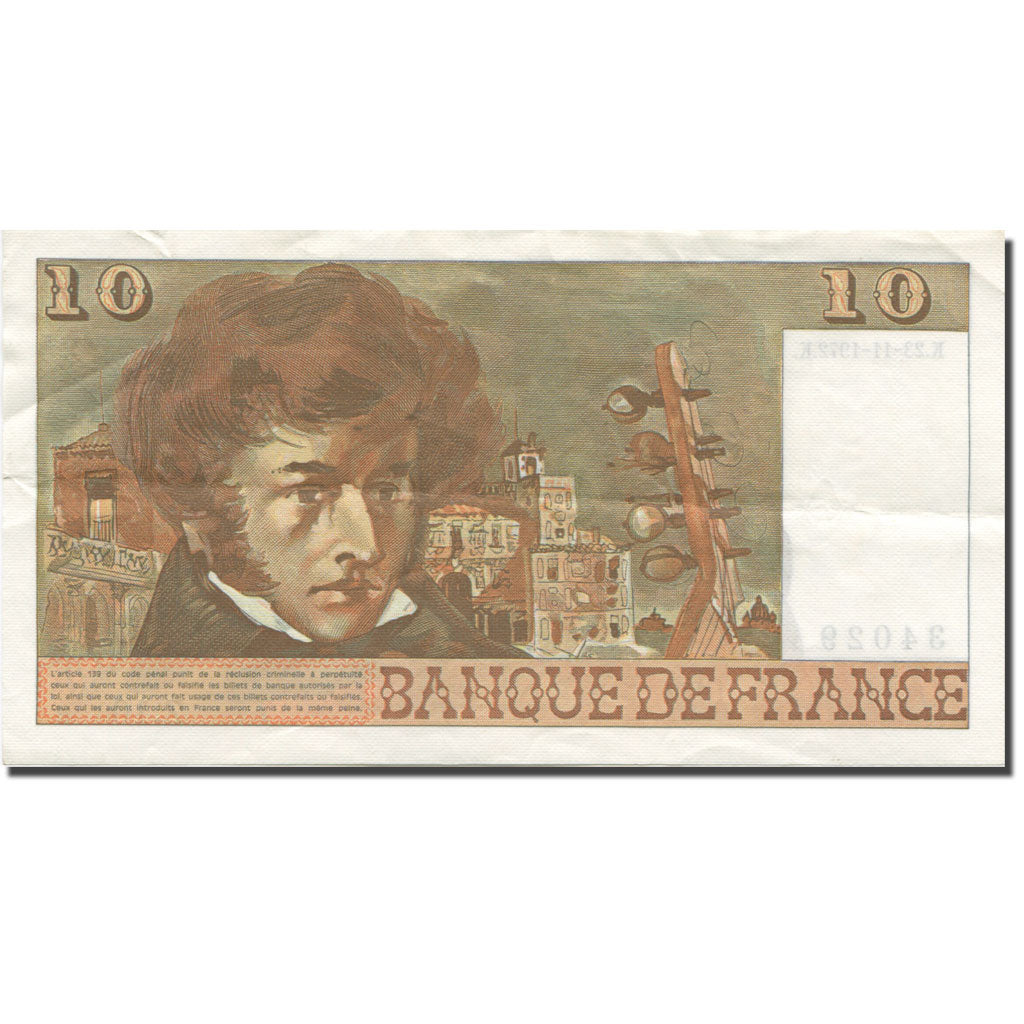 Frankreich, 10 Francs, Berlioz, 1972, 1972-11-23, SS, Fayette:63.01, KM:150a