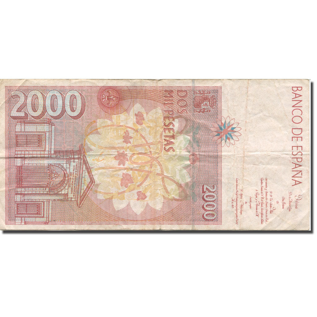 Nota, Espanha, 2000 Pesetas, 1992, 1992-04-24, KM:164, EF(40-45)