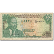 Nota, Quénia, 10 Shillings, 1978, 1978-07-01, KM:16, EF(40-45)