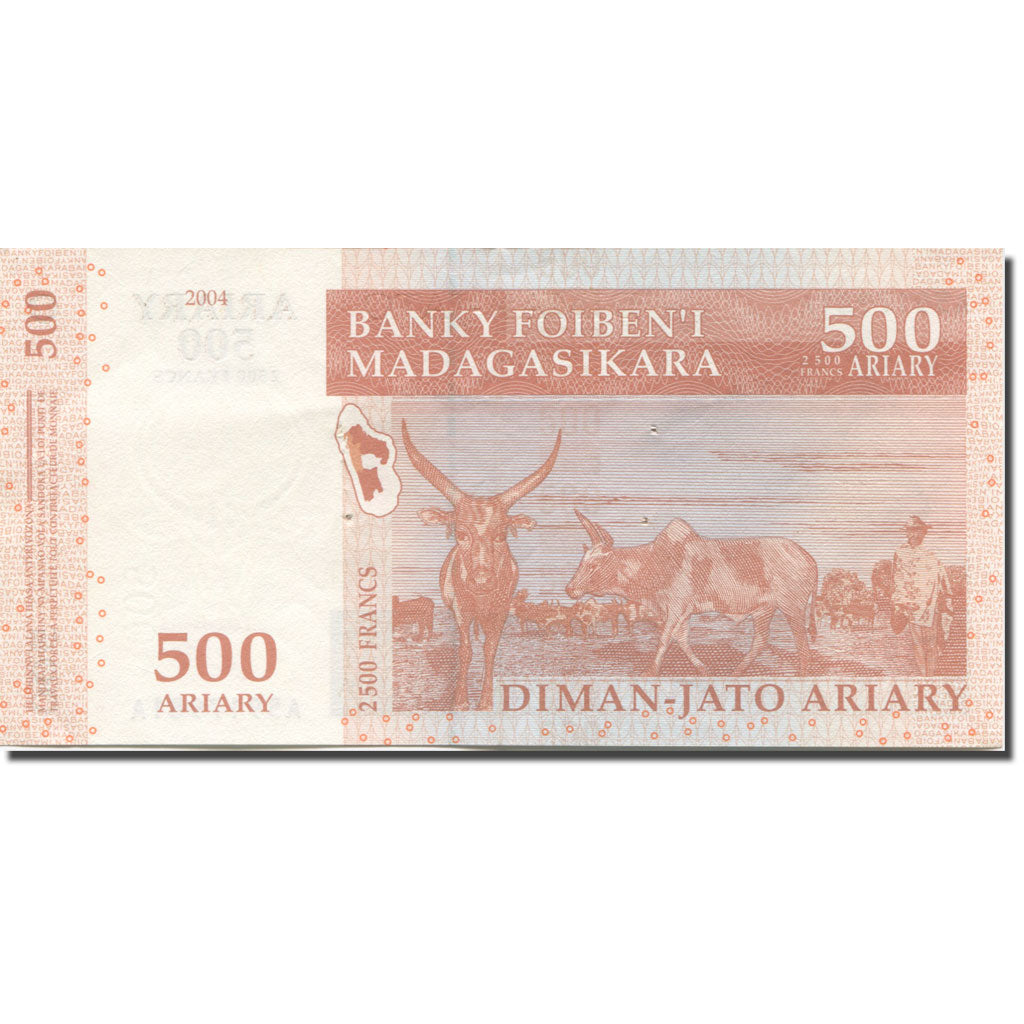 Nota, Madagáscar, 500 Ariary, 2004, KM:88a, UNC(63)