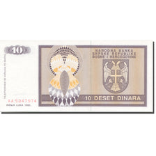Biljet, Bosnië - Herzegovina, 10 Dinara, 1992, KM:133a, SUP+