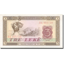 Banknot, Albania, 3 Lekë, 1976, KM:41a, UNC(63)