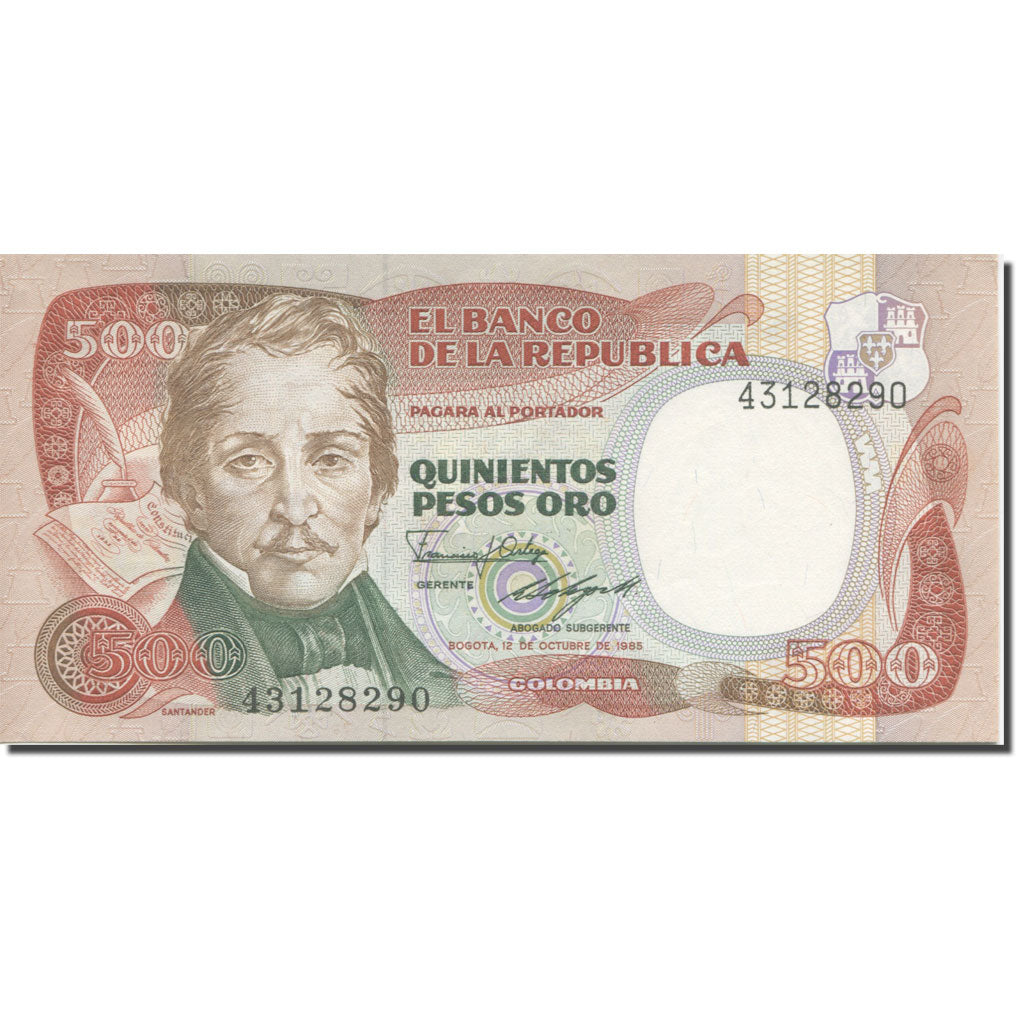 Billet, Colombie, 500 Pesos Oro, 1985, 1985-10-12, KM:423c, NEUF