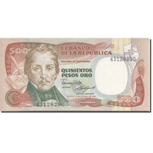Banknot, Colombia, 500 Pesos Oro, 1985, 1985-10-12, KM:423c, UNC(65-70)