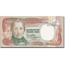 Banknot, Colombia, 500 Pesos Oro, 1985, 1985-10-12, KM:423c, UNC(65-70)
