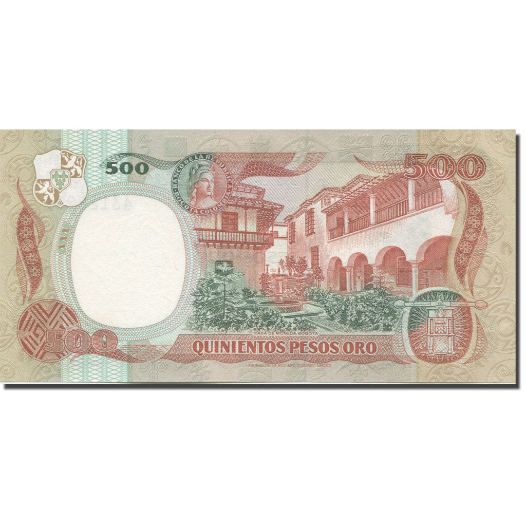 Banknote, Colombia, 500 Pesos Oro, 1985, 1985-10-12, KM:423c, UNC(65-70)