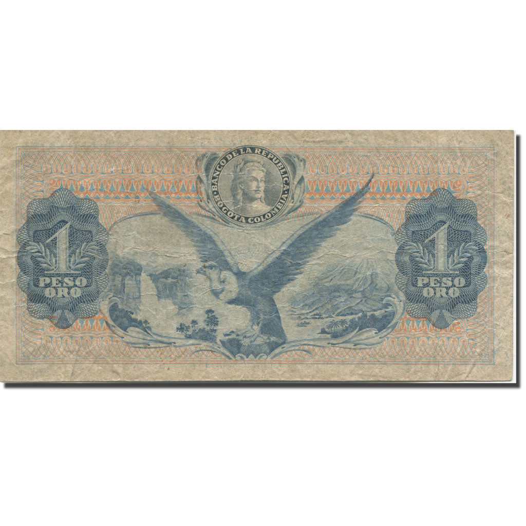 Banknote, Colombia, 1 Peso Oro, 1971, 1971-08-07, KM:404e, VF(20-25)