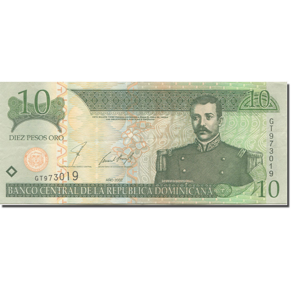 Banknote, Dominican Republic, 10 Pesos Oro, 2002, KM:168b, UNC(65-70)