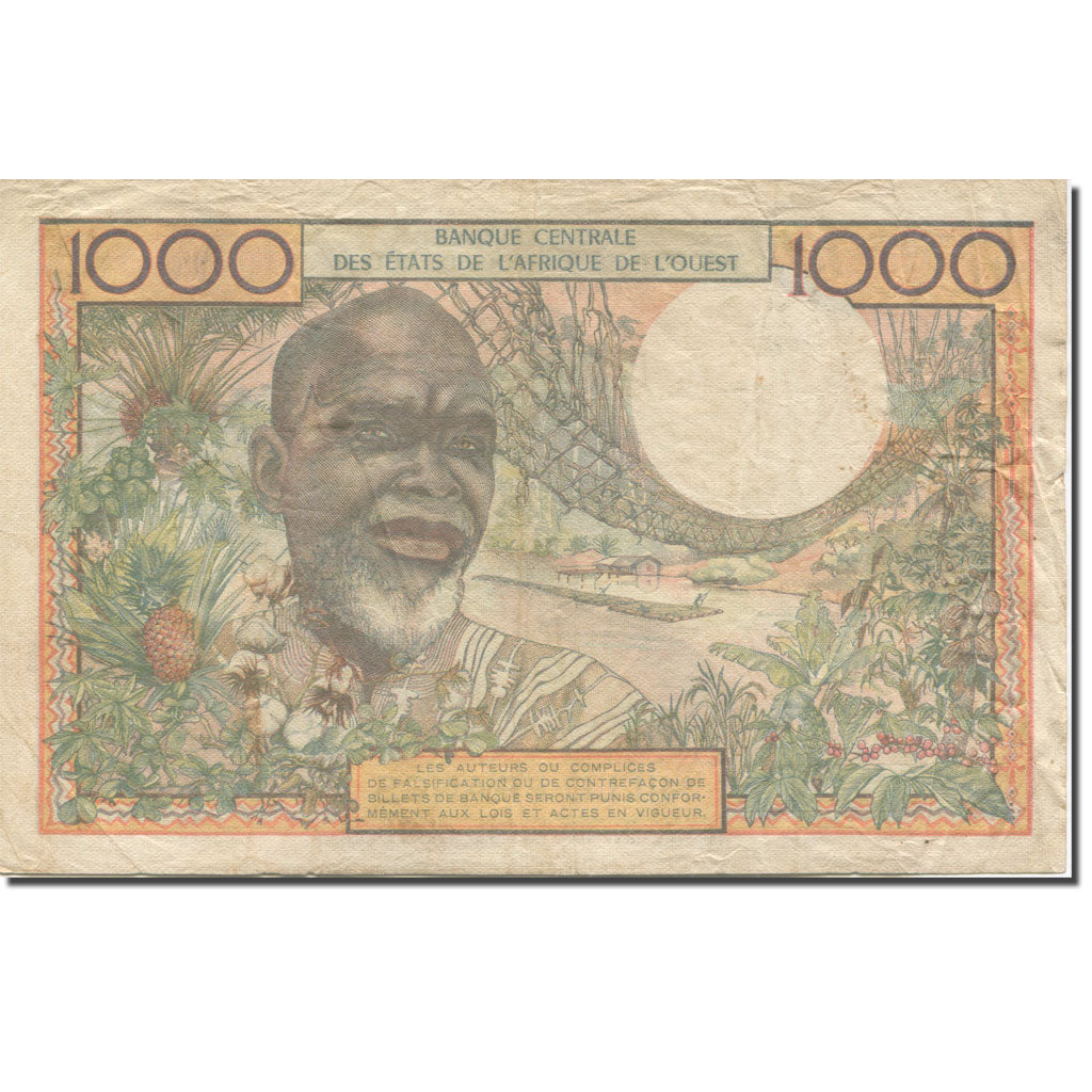 Billete, 1000 Francs, Undated (1959-65), Estados del África Occidental