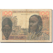 Banknote, West African States, 100 Francs, 1959, KM:2b, EF(40-45)