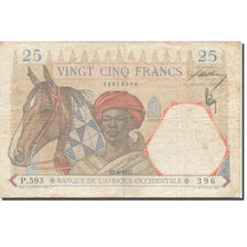 Nota, África Ocidental Francesa, 25 Francs, 1937, 1937-08-12, KM:27, VF(30-35)