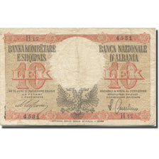 Banknote, Albania, 10 Lek, Undated (1940), KM:11, VF(30-35)