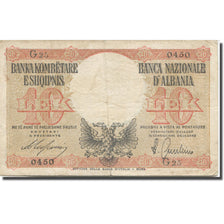 Billet, Albania, 10 Lek, Undated (1940), KM:11, TB+