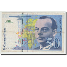 Frankrijk, 50 Francs, St Exupéry, 1999, TTB, Fayette:73.3, KM:157Aa