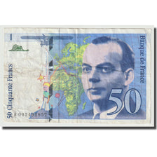 Francja, 50 Francs, St Exupéry, 1992, VF(20-25), Fayette:72.01aA, KM:157a
