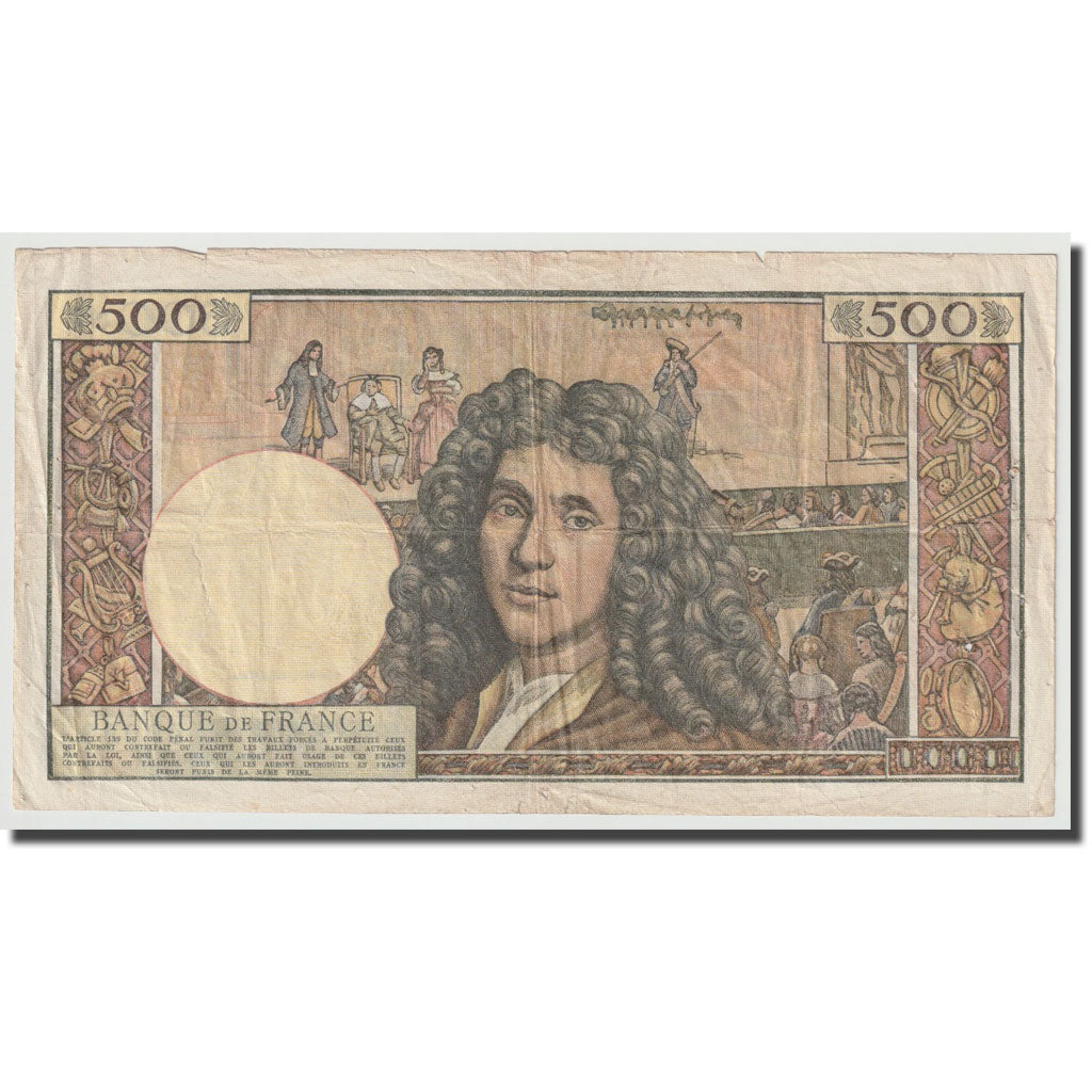Frankrijk, 500 Nouveaux Francs, Molière, 1963, 1963-09-05, TB, Fayette:60.5