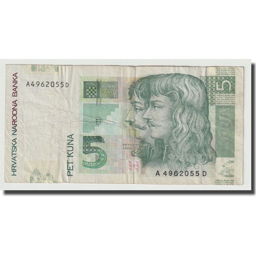 Banknote, Croatia, 5 Kuna, 2001, 2001-10-07, KM:37, EF(40-45)