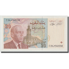 Nota, Marrocos, 20 Dirhams, 1996, KM:67e, UNC(63)