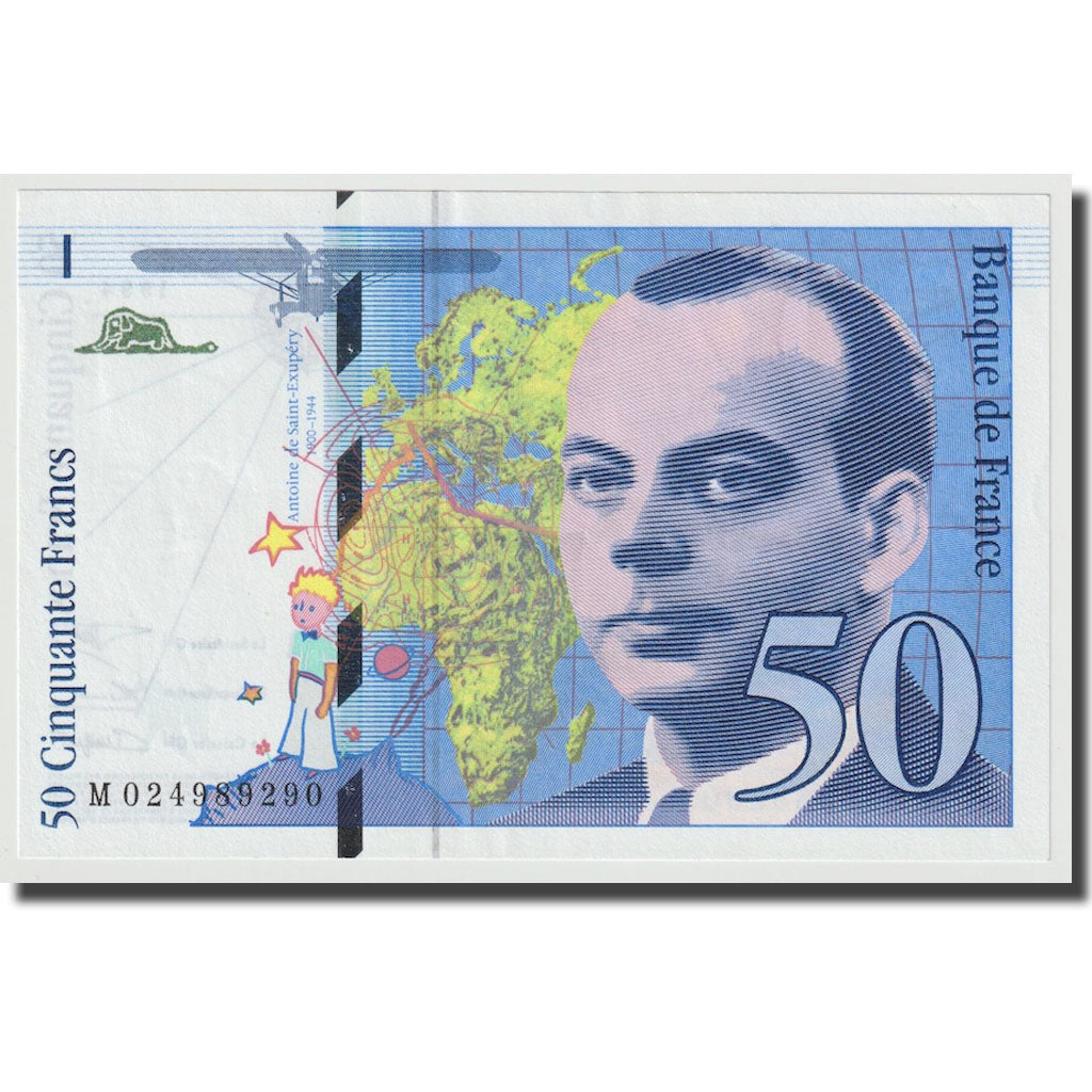 France, 50 Francs, St Exupéry, 1994, UNC(63), Fayette:73.1d, KM:157Aa