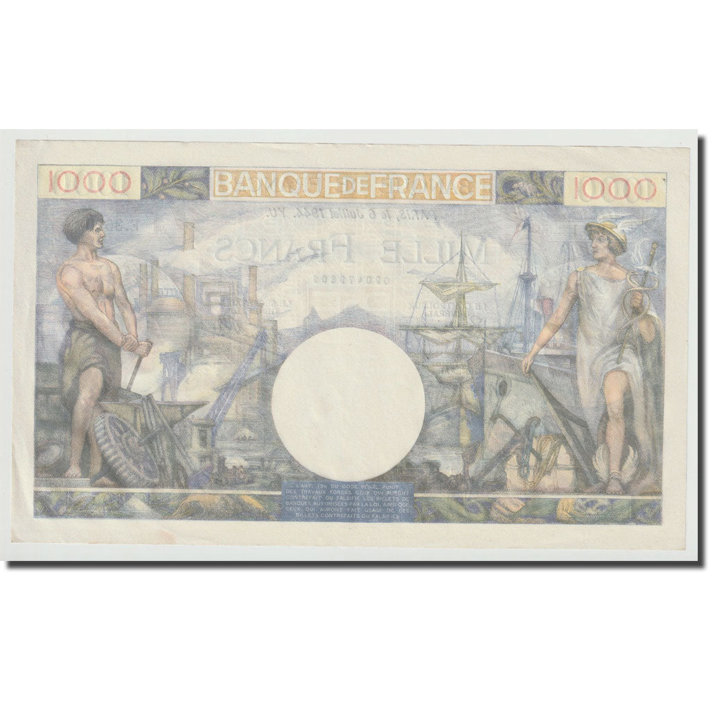 Frankrijk, 1000 Francs, Commerce et Industrie, 1944, 1944-07-06, SUP