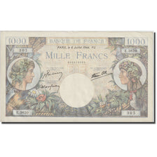 Francja, 1000 Francs, Commerce et Industrie, 1944, 1944-07-06, AU(55-58)