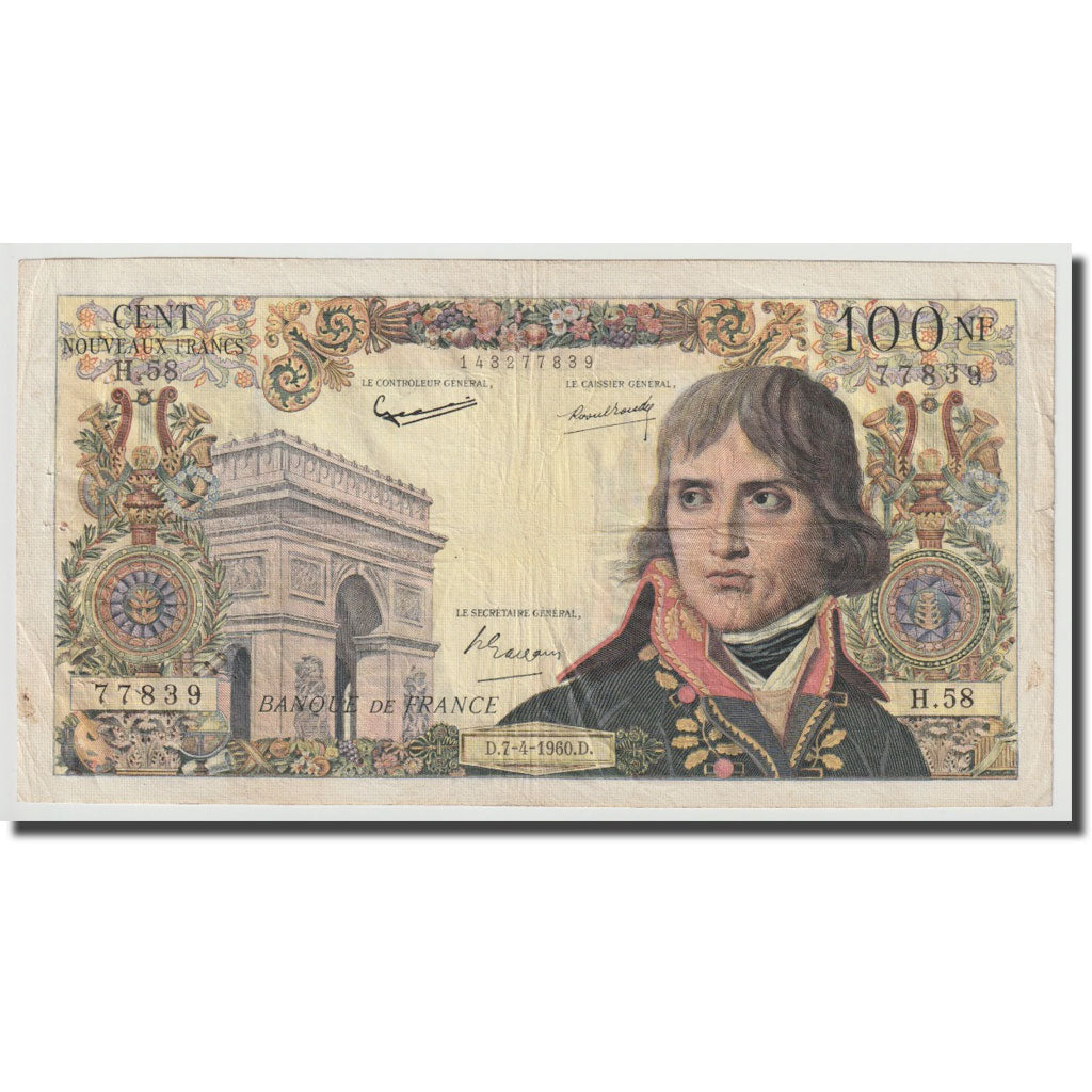 Francia, 100 Nouveaux Francs, Bonaparte, 1960, 1960-04-07, BC, Fayette:59.6