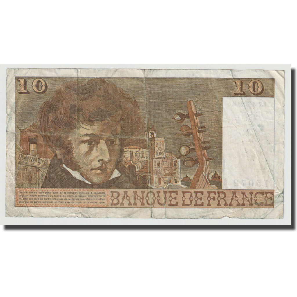 Frankreich, 10 Francs, Berlioz, 1975, 1975-08-07, S, Fayette:63.12, KM:150b