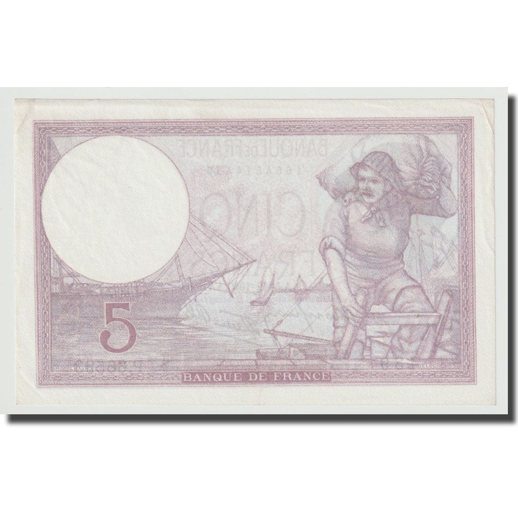Francia, 5 Francs, Violet, 1940, 1940-12-05, EBC+, Fayette:4.16, KM:83
