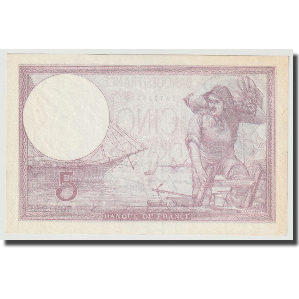 France, 5 Francs, Violet, 1939, 1939-07-20, UNC(63), Fayette:4.2, KM:83